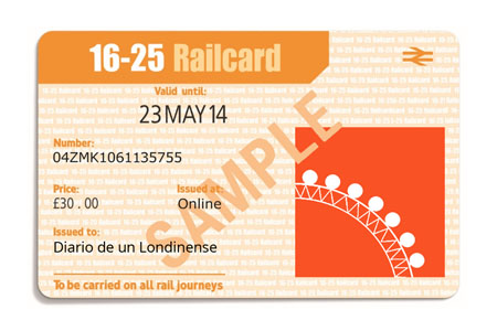 16-25 railcard tren descuentos ahorro londres reino unido
